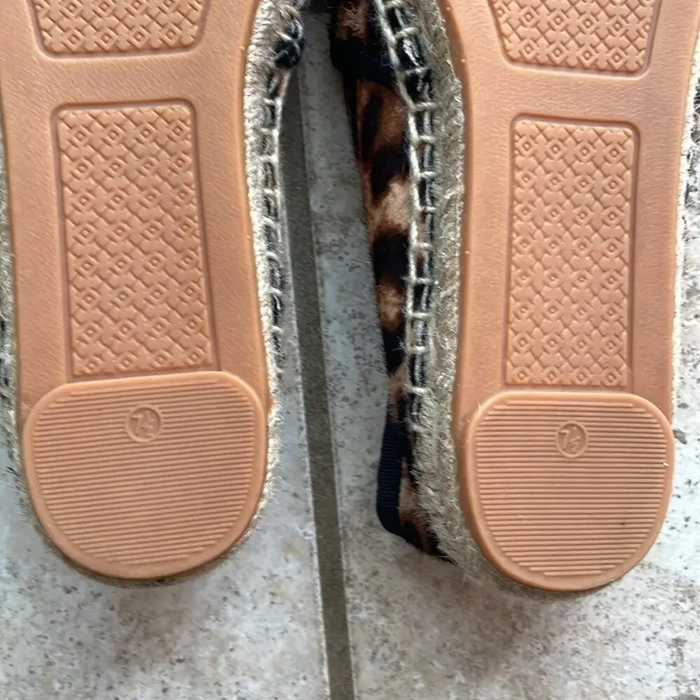 Tory Burch Leopard-print Calf Hair Espadrilles Flats